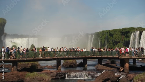 Iguazu Falls Waterfalls in Argentina and Brazil at the Triple Frontier
