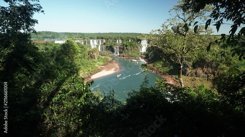 Iguazu Falls Waterfalls in Argentina and Brazil at the Triple Frontier
