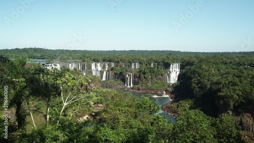 Iguazu Falls Waterfalls in Argentina and Brazil at the Triple Frontier
