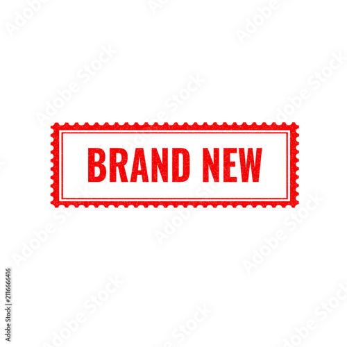 Red brand new stamp sign with grunge texture