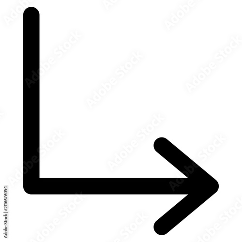 corner arrow down right icon
