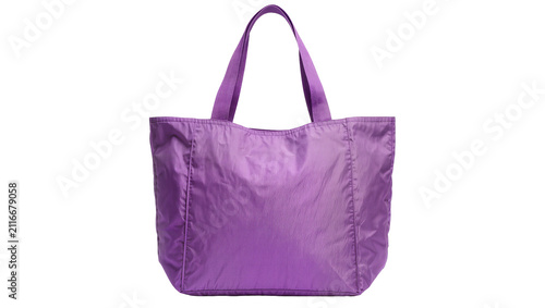 Isolated stylish purple lightweight tote bag, perfect for daily use, shopping, and travel