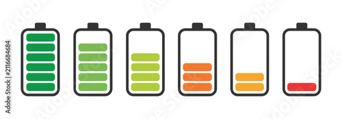 Obraz na płótnie Battery Power Level Indicators