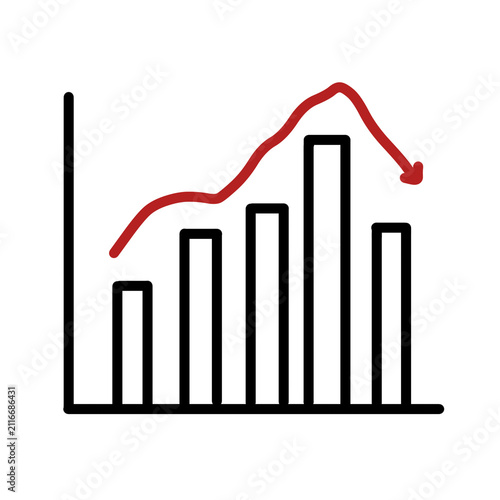bar graph with arrow