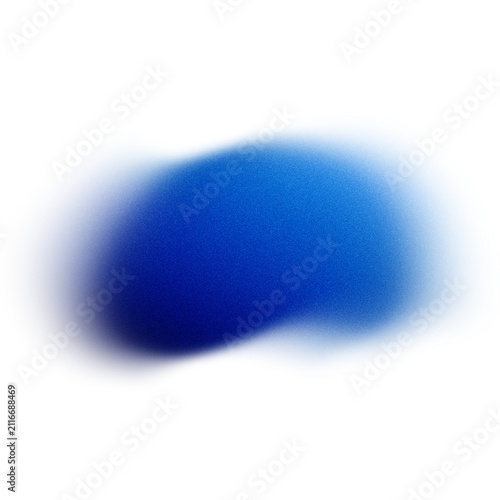 Blue abstract blur glow grainy gradient blob isolated on transparent background, modern graphic element
