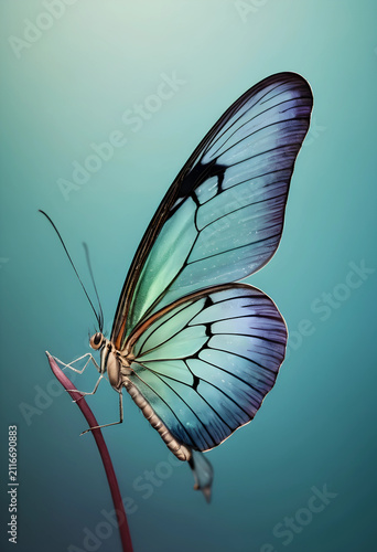 Colorful butterfly with iri...
