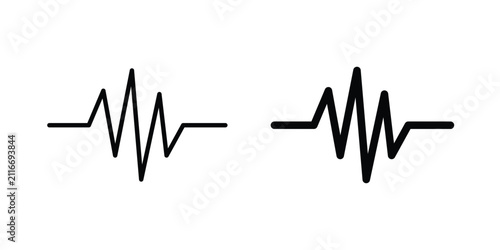 Obraz na plátne Pulse icon solid symbol collection