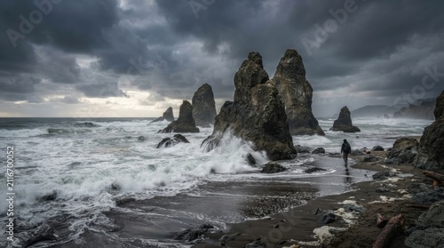 storm clouds over the sea
