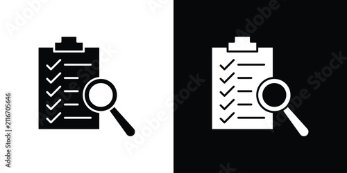 Fotografie Inspection icon solid pictogram bundle