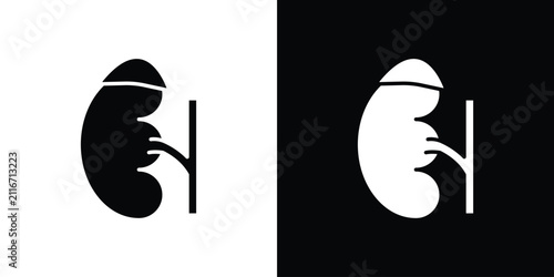 Fotografie Adrenal gland icon outline elements series
