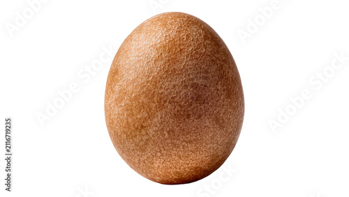 Canvastavla Isolated single exotic lychee fruit displaying its unique bumpy, textured, reddish-brown skin