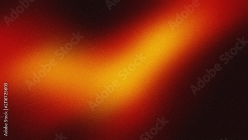 Canvastavla Abstract grainy warm gradient background with fiery orange and red light leak te