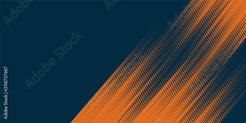Dots halftone orange and dark blue color pattern gradient grunge texture background