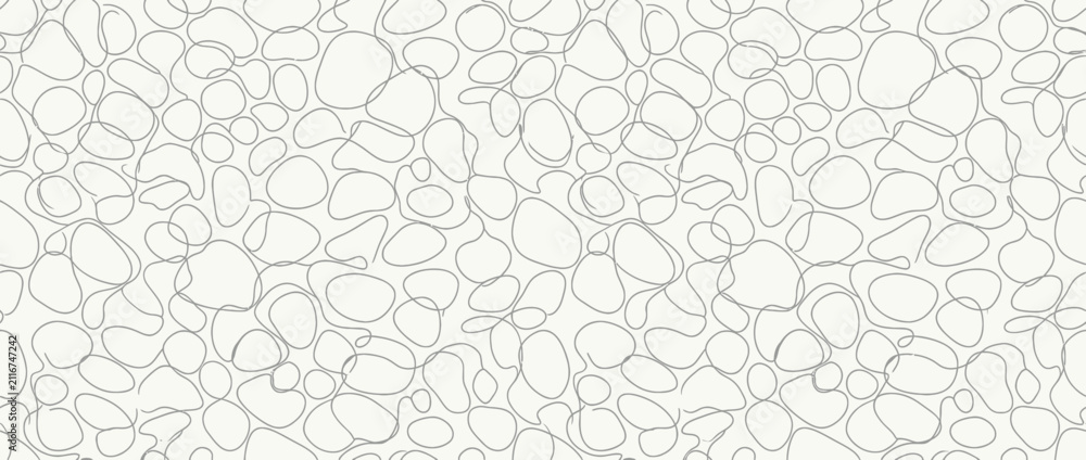 Fototapeta premium Abstract Organic Shapes Seamless Pattern Background