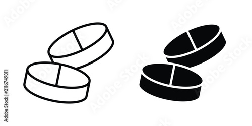 Принти на полотні Medicine icon flat pictograms pack