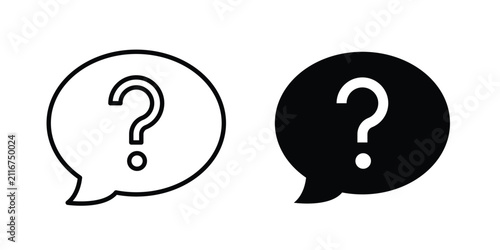 Fotografía Interrogation icon flat pictograms pack