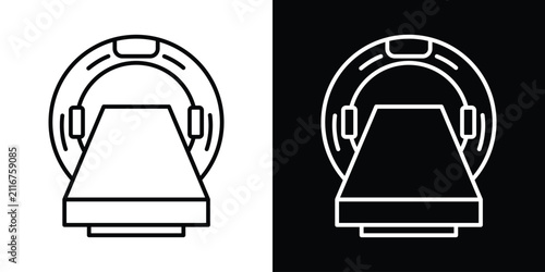 Fotografía MRI icon editable illustration set. EPS10