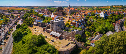 Photography Rye Cathedral and Ypres Tower Panorama in Historic East Sussex England