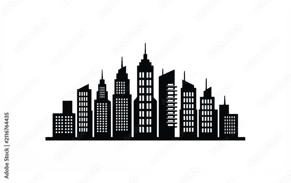 Fototapeta premium city skyline vector