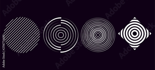 Foto Seamless circular lines pattern radio wave background, radio wave illustration background