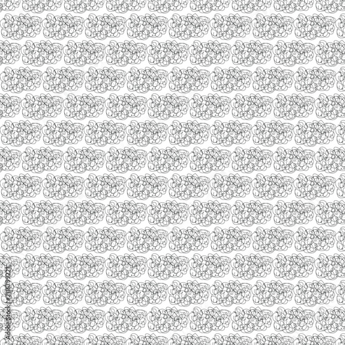 Abstract Seamless Scribble Pattern Background in Black and White