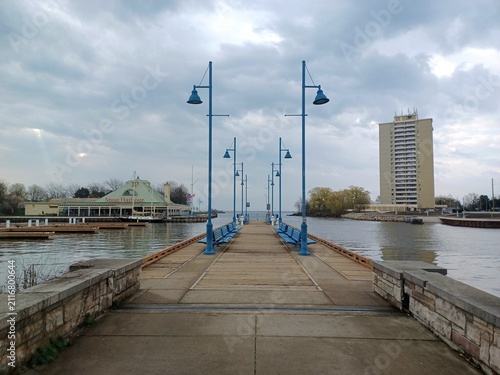 Pier View in Port Credit on a Cloudy Day