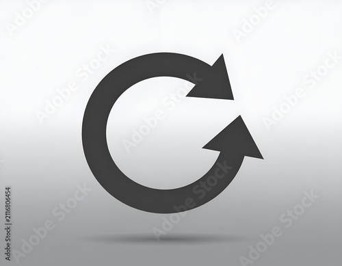 Obraz na płótnie Refresh Arrow Icon Vector Symbol for Reloading Web Pages and Data Syncing