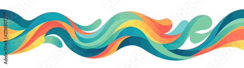 Obraz na płótnie Abstract Colorful Wavy Lines Pattern