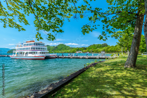 【青森県十和田湖】人気の観光地十和田湖畔休屋の風景