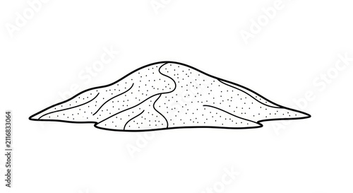 Simple illustration of a rock formation.