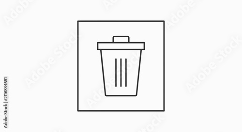 Trash Can Icon - Delete Symbol Vector Graphic