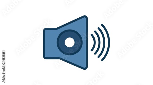Sound speaker icon with waves.