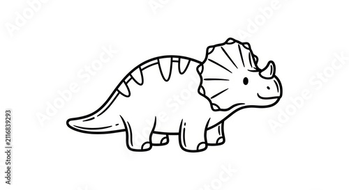 Stegosaurus dinosaur cartoon illustration drawing.