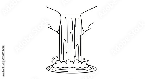 Water pouring from a tree.