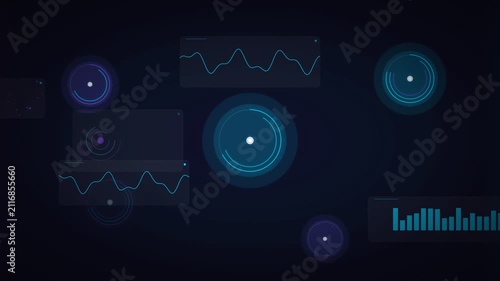 Futuristic Digital Data Visualizations and Analytics