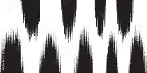 Foto Abstract Black Grunge Vertical Brush Stroke Pattern With Repeating Ink Texture a