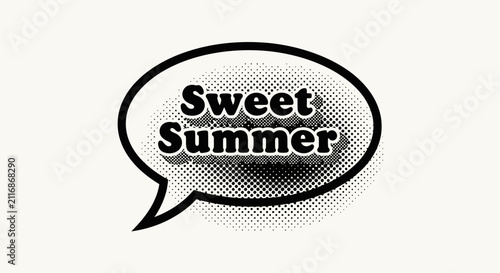 sweet summer comic speech bubble