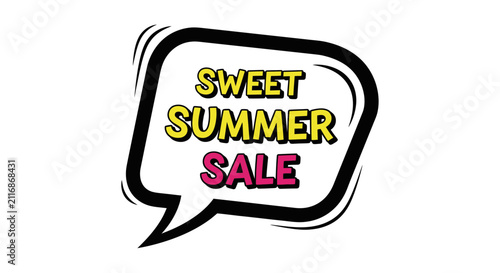 Sweet Summer Sale Speech Bubble Banner