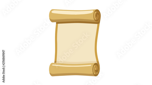 Ancient Scroll with Parchment Lazy Scrolls Vintage Document Historical Paper