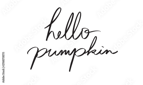hello pumpkin text font calligraphy hand written lettering script black color object icon hello pumpkin autumn leaf fall love october september harvest hello pumpkin halloween november thanksgiving 