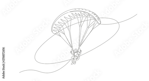 paraglider flying high