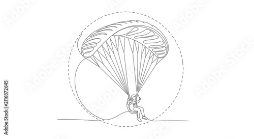 paraglider flying in circle