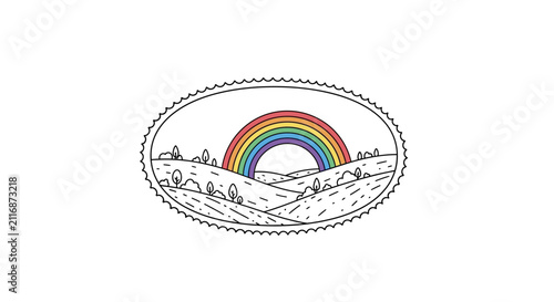 rainbow over hills landscape