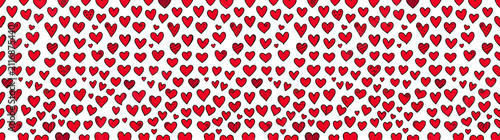 Red Hearts Pattern Background