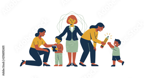Teachers Supporting Diverse Children in Classroom Setting