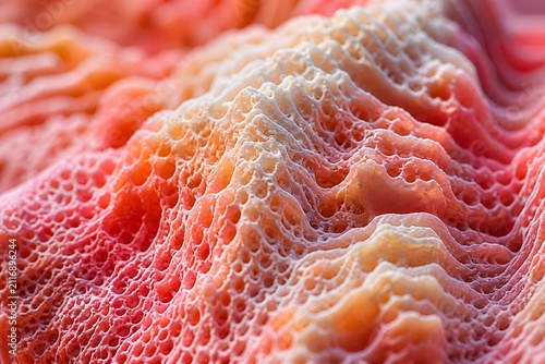 Magnified Coral Texture Forming Abstract Ridges and Valleys for Organic Backgrounds and Marine Inspired Design