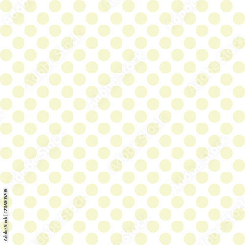Light Yellow Polka Dot Seamless Pattern Background ライトイエローの水玉シームレスパターン背景