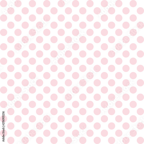 Light Pink Polka Dot Seamless Pattern Background 薄ピンクの水玉シームレスパターン背景