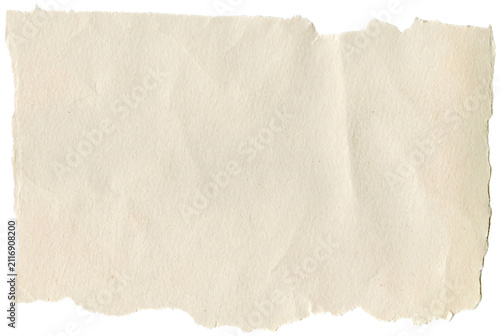 Photography Vintage Cream Paper Fragment with Torn Edges