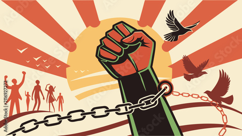 Historic emancipation celebration promoting equality, inclusion, and civil rights awareness.